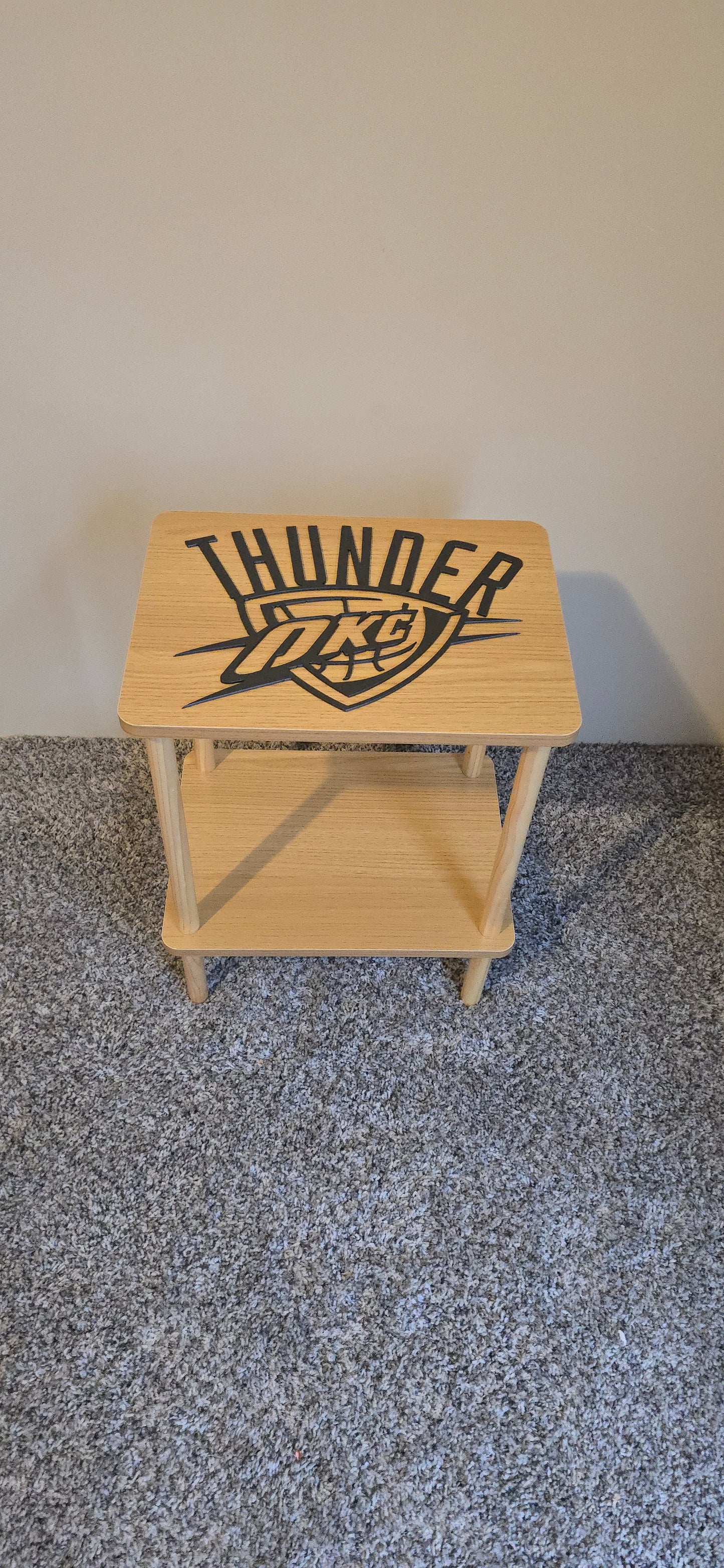 🌩⚡️ OKC THUNDER WOODEN END TABLES