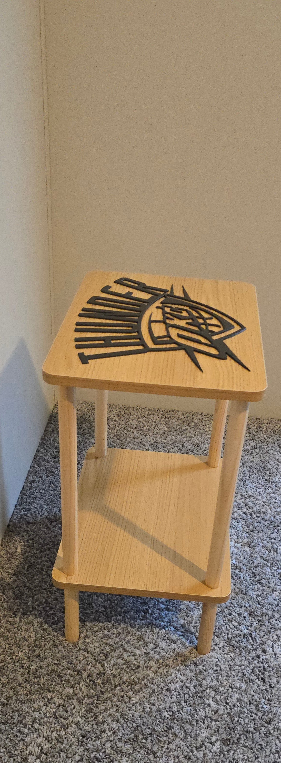 🌩⚡️ OKC THUNDER WOODEN END TABLES