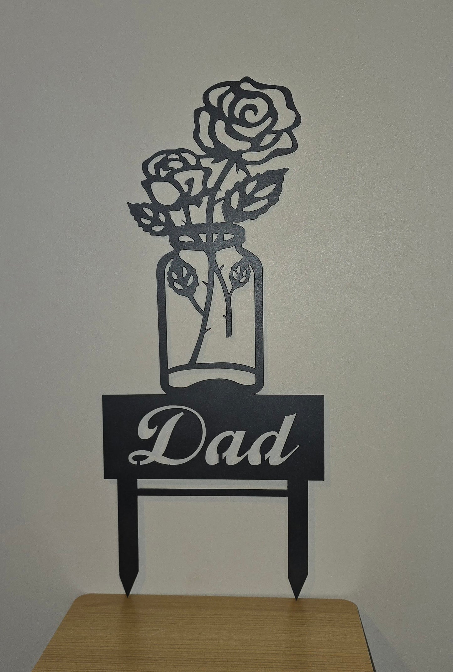 Personalized Name Flower Design With Stakes