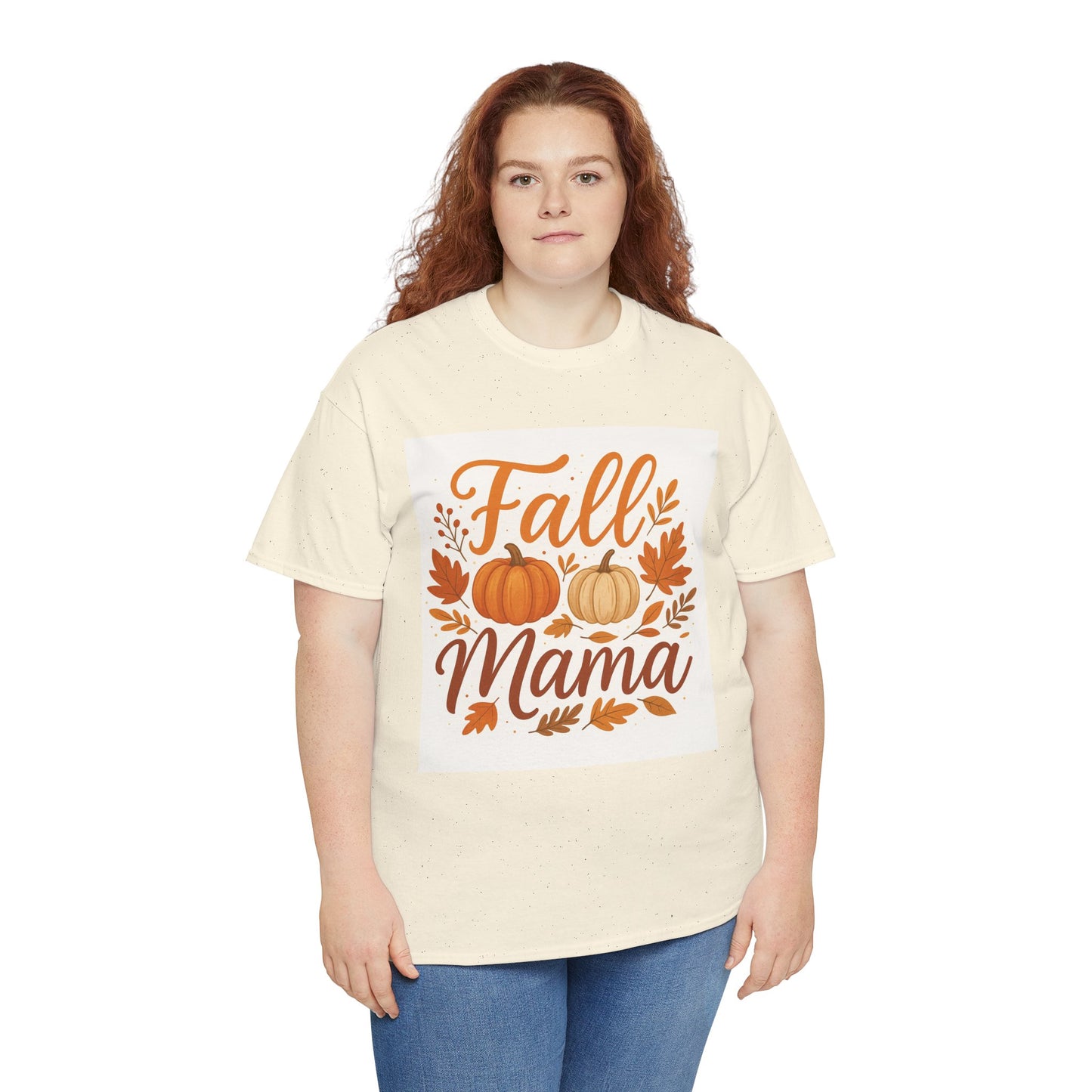 Autumn Themed Unisex Tee with 'Fall Mama' Design, Cozy Fall Apparel, Family Gathering Shirt, Thanksgiving Gift, Seasonal T-Shirt