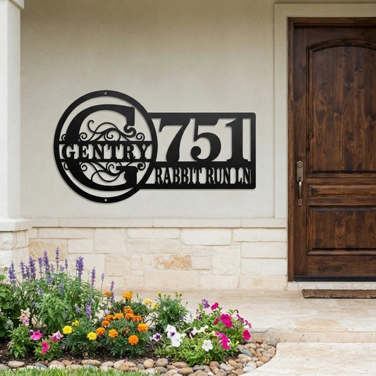 Custom Metal Address Sign