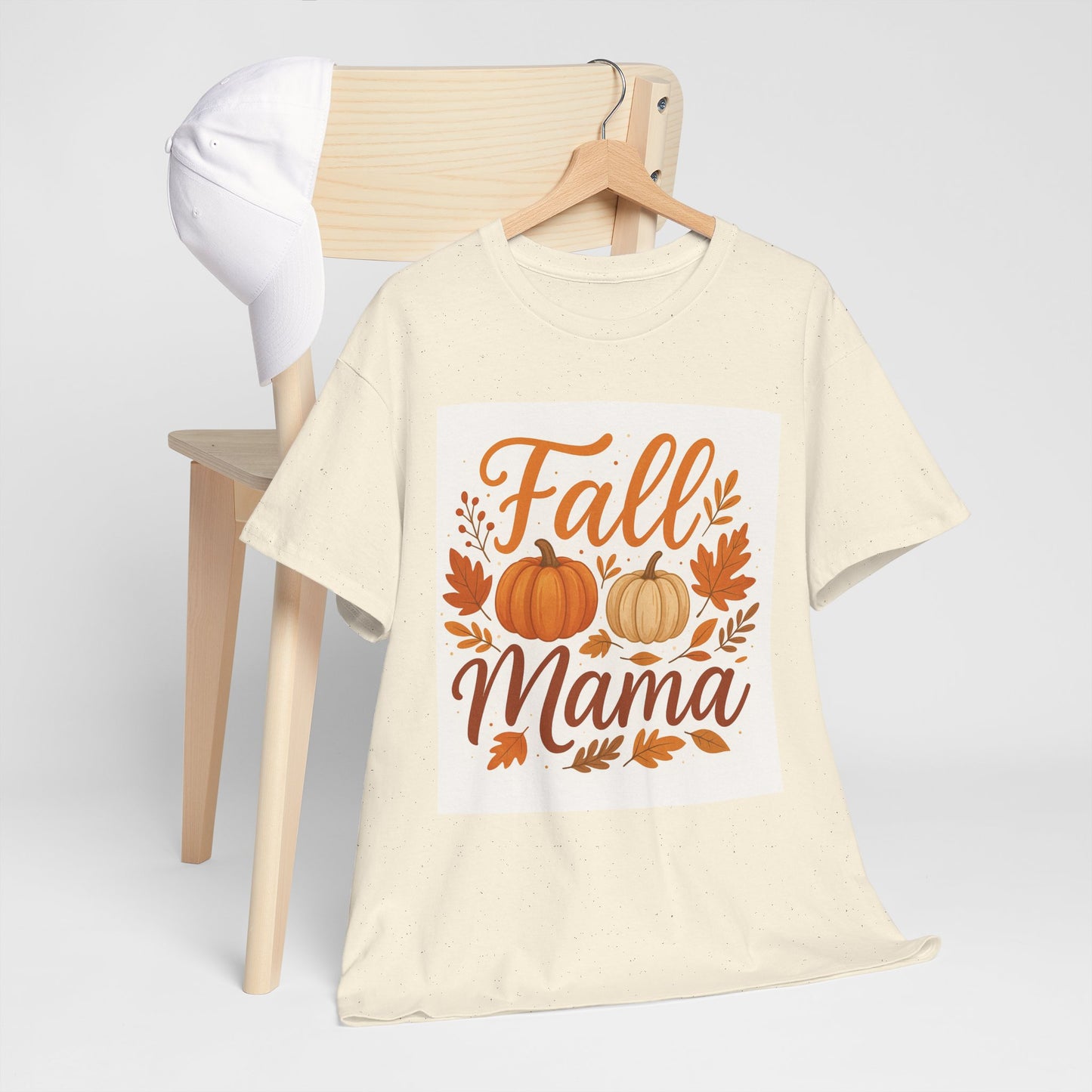 Autumn Themed Unisex Tee with 'Fall Mama' Design, Cozy Fall Apparel, Family Gathering Shirt, Thanksgiving Gift, Seasonal T-Shirt
