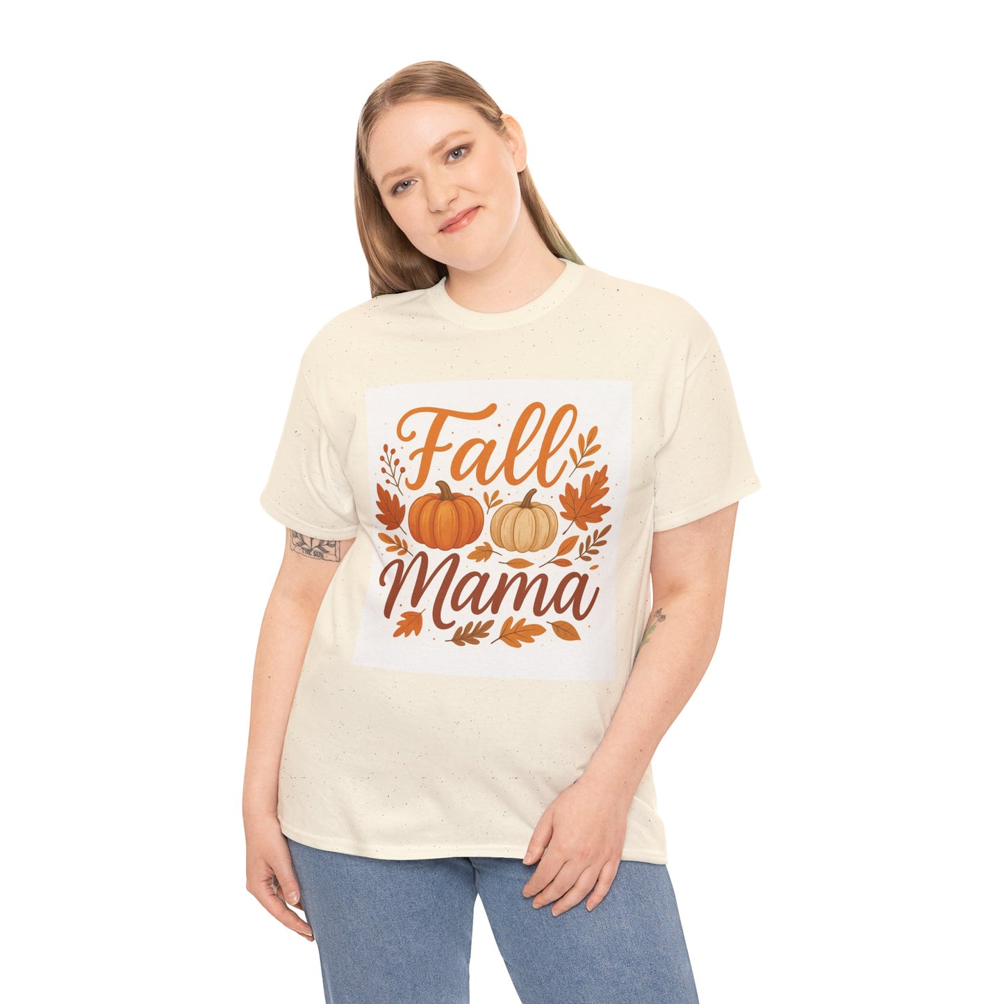 Autumn Themed Unisex Tee with 'Fall Mama' Design, Cozy Fall Apparel, Family Gathering Shirt, Thanksgiving Gift, Seasonal T-Shirt