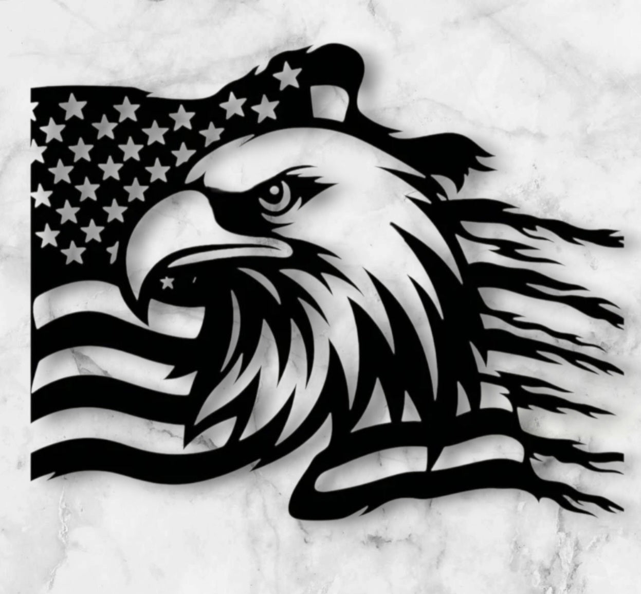 🇺🇸 American Eagle Flag Metal Wall Art
