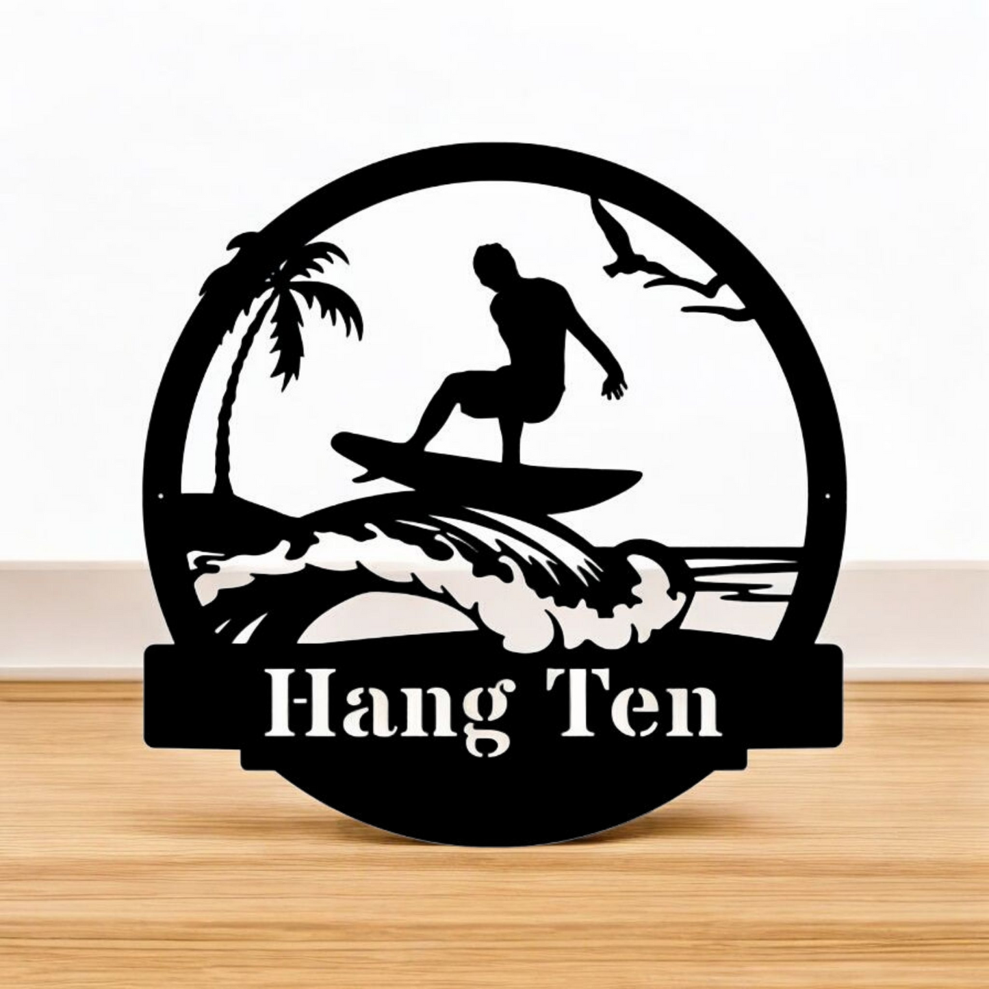 🏄‍♀️ 🌊 Metal Surfing Sign